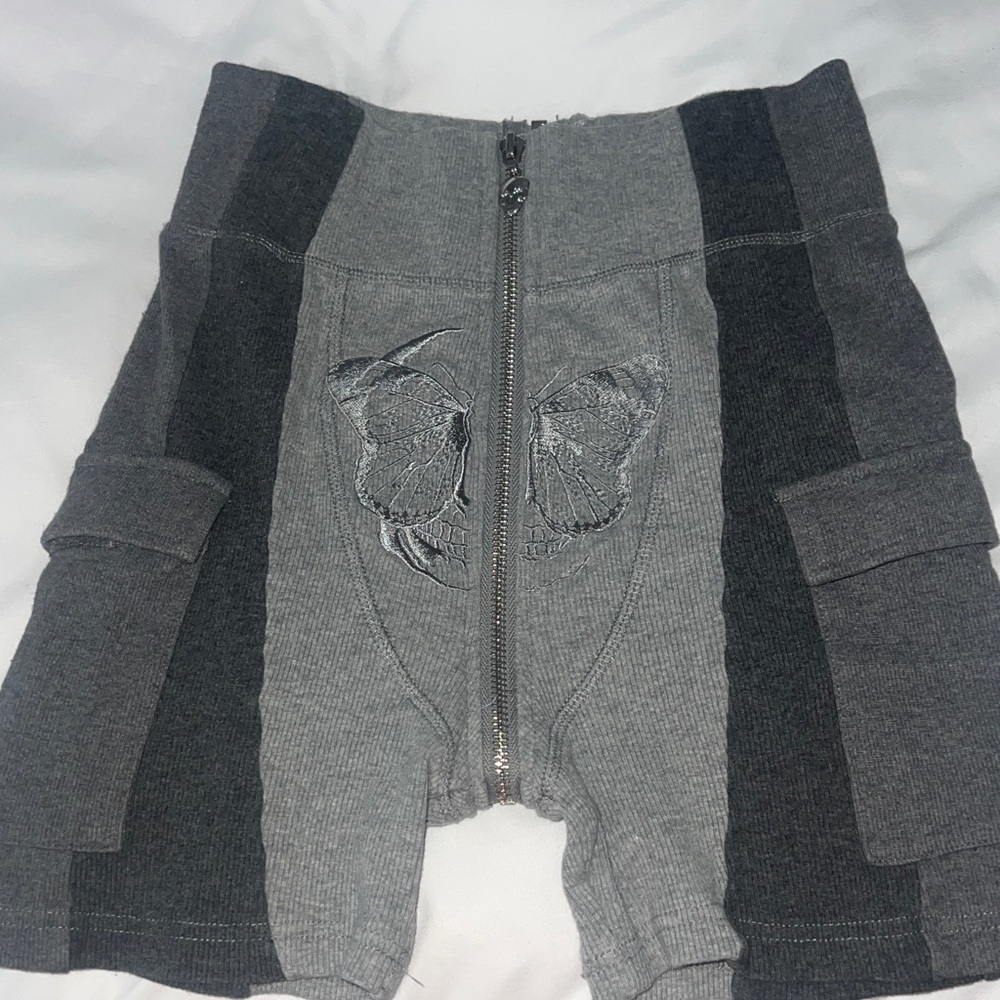 High Waist Gray Women's Shorts